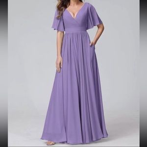 Light purple bridesmaids gown
